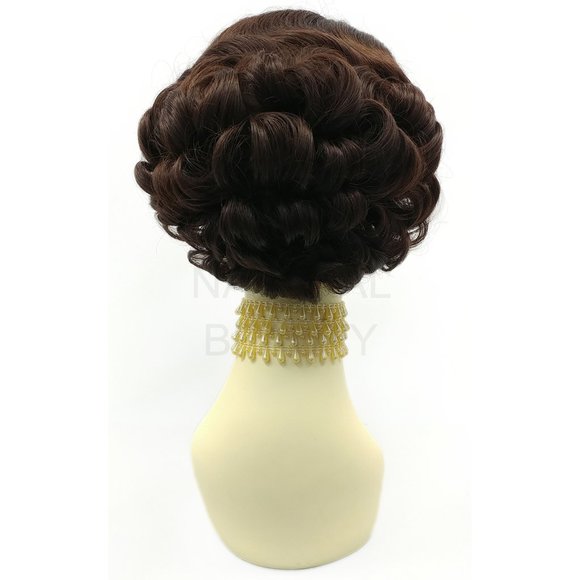 50s Retro Marilyn Monroe Chestnut Pin Curl Wig - Picture 3 of 5